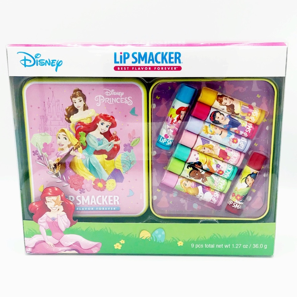 Diseny Princesses Lip Smackers W/ Tin - 9 Ct. NIB